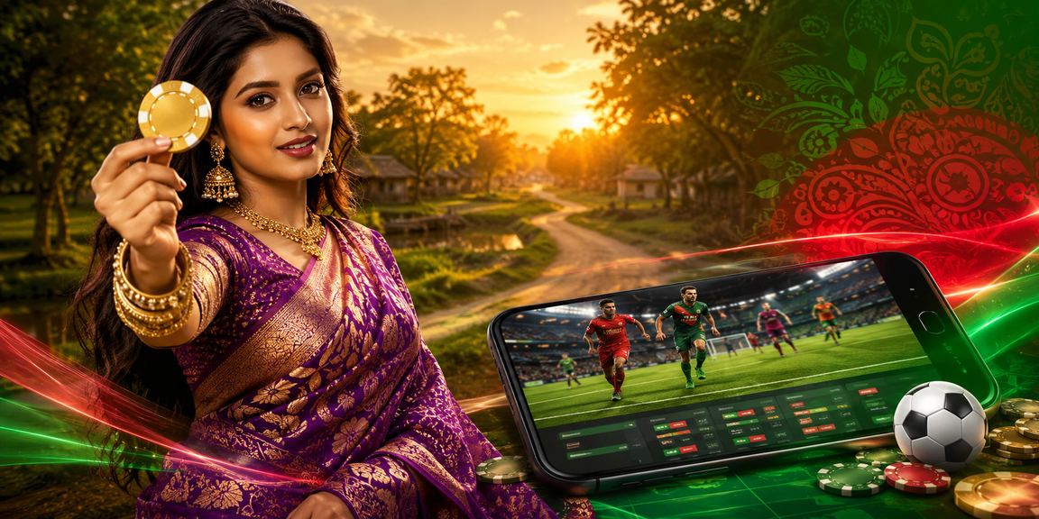 রংপুরে স্পোর্টস বেটিং — লাল সবুজ থিম