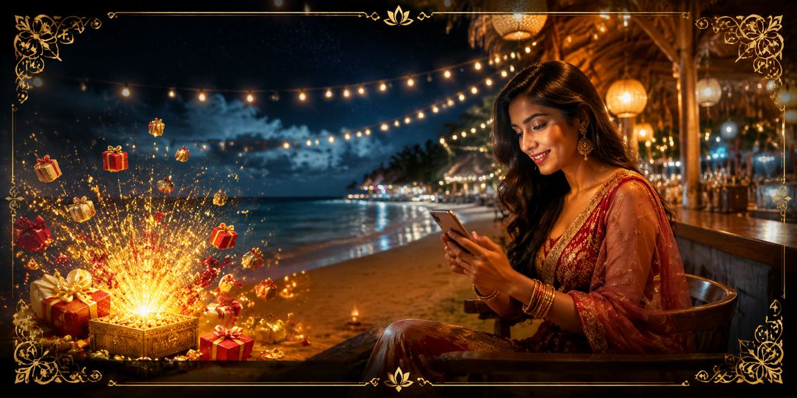 সেন্ট মার্টিন দ্বীপে সমুদ্র সৈকতে বসে মোবাইল ক্যাসিনো উপভোগ করছেন একজন বাংলাদেশি তরুণ